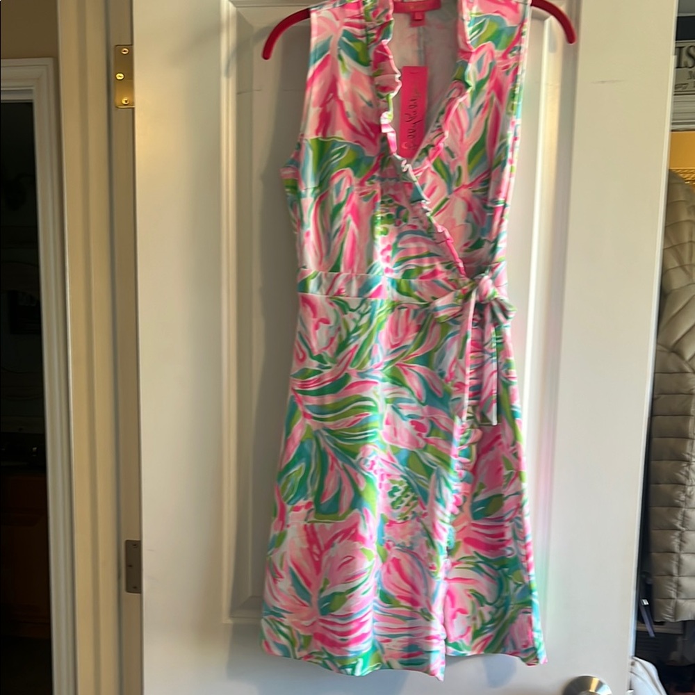 Floral Sleeveless Wrap Dress